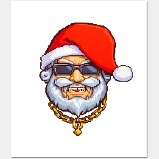 Santa With Gold Chain Posters and Art